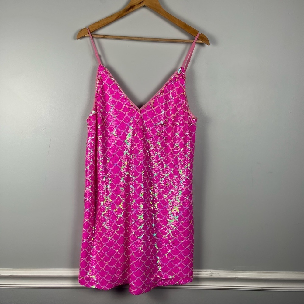 buddy love pink sequin Party cocktail dress size medium